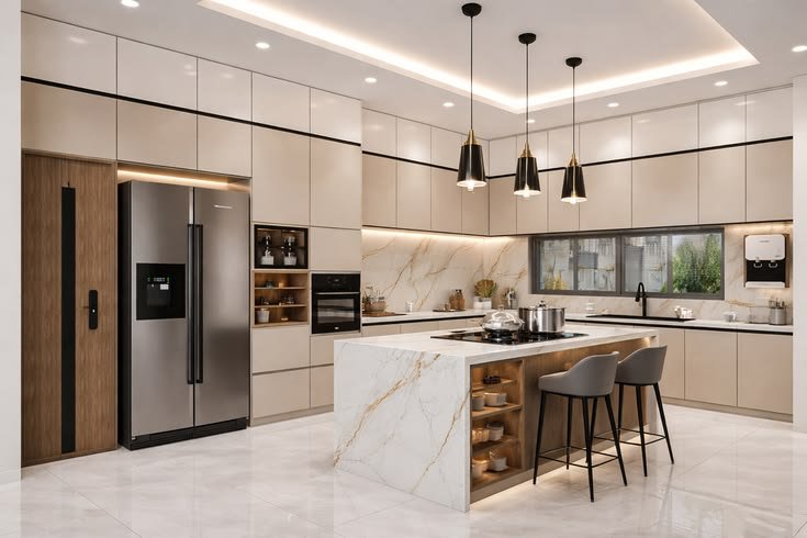 Modern Kitchen Ideas with Island _ Luxury Modular Kitchen Design 2026