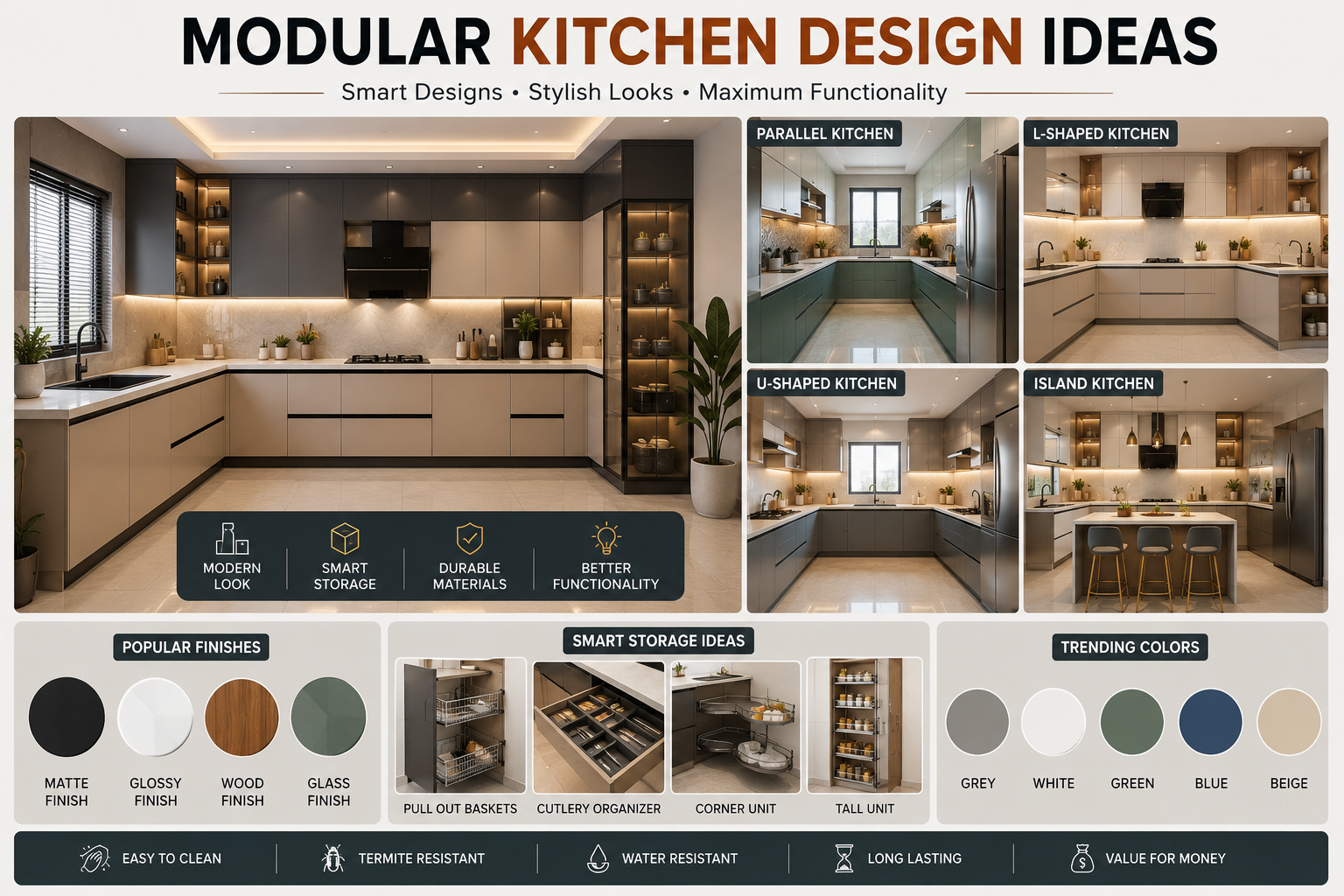 Modular Kitchen Design Ideas: Complete Guide to Creating a Modern, Functional & Stylish Kitchen
