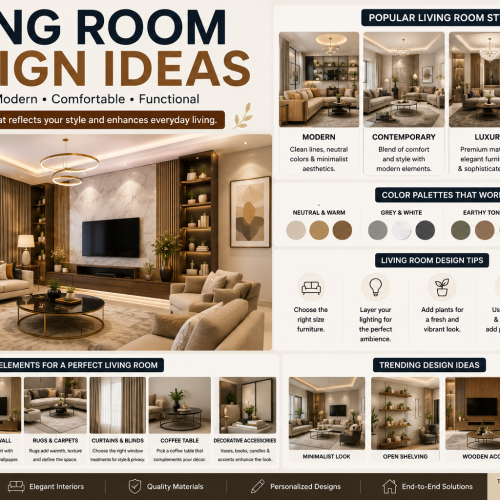 Living Room Design Ideas: Create a Stylish, Comfortable & Modern Living Space